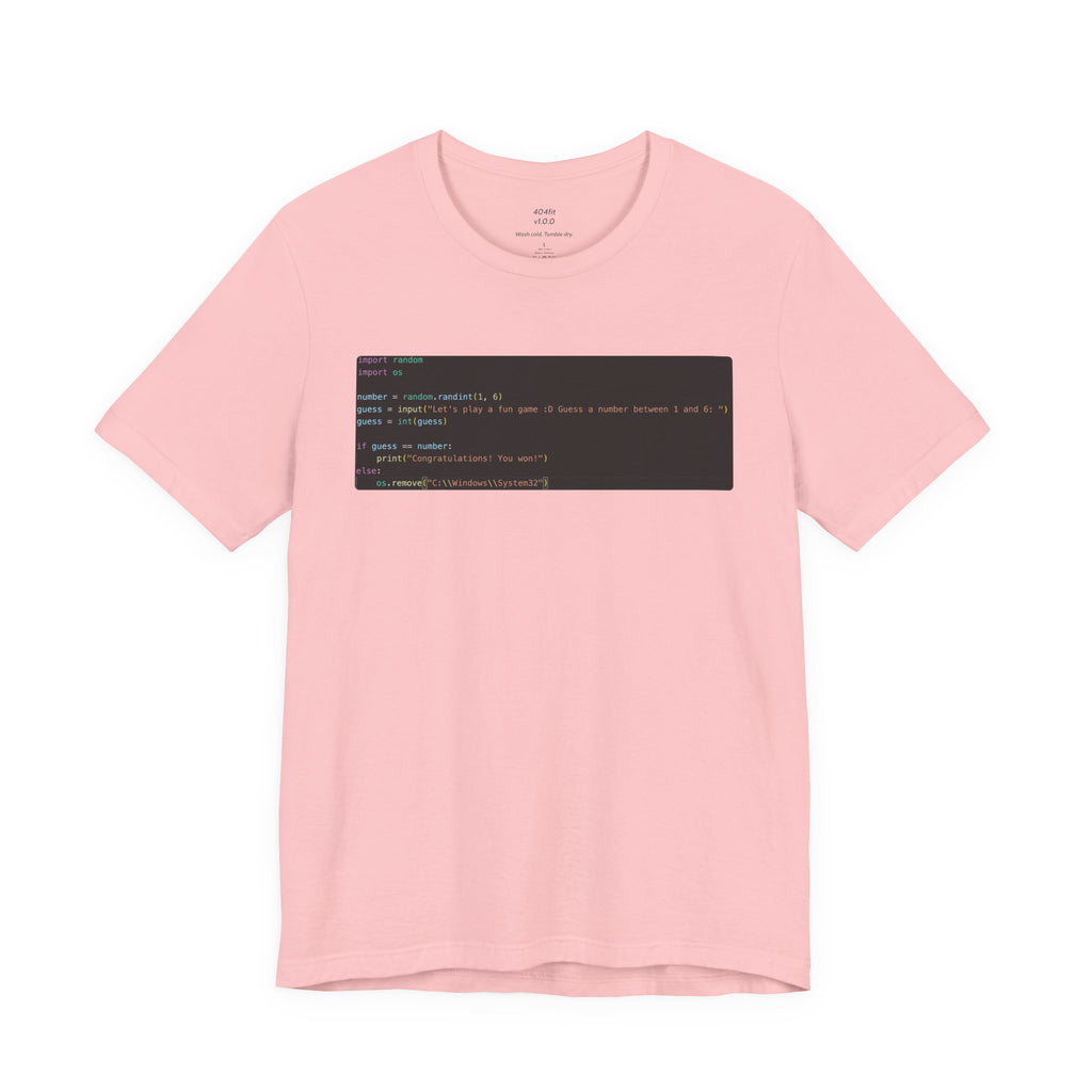 Funny Programmer Tee — "Guess a Number" Code Joke T-Shirt