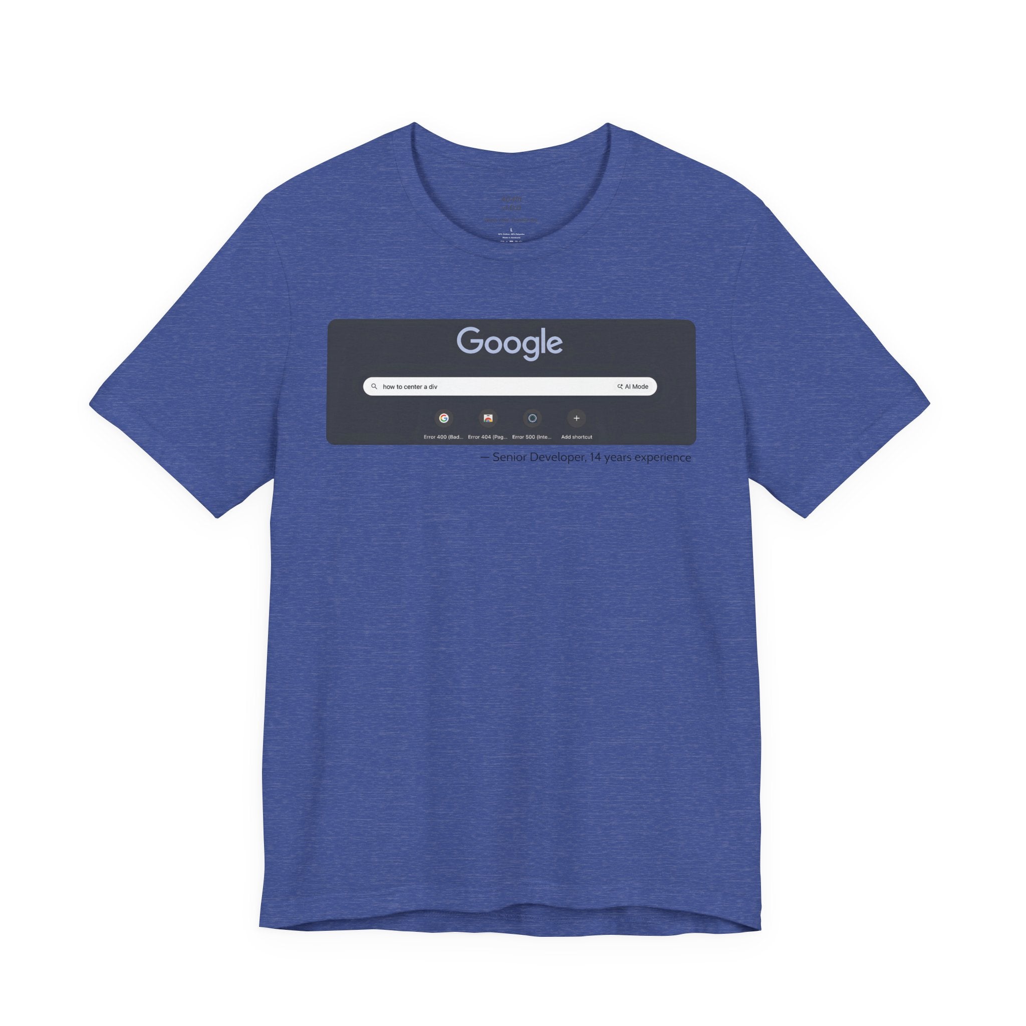 Senior Developer 'How to Center a Div' Tee