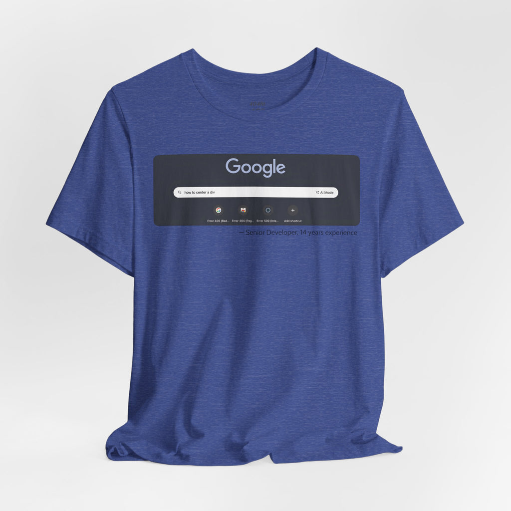 Senior Developer 'How to Center a Div' Tee