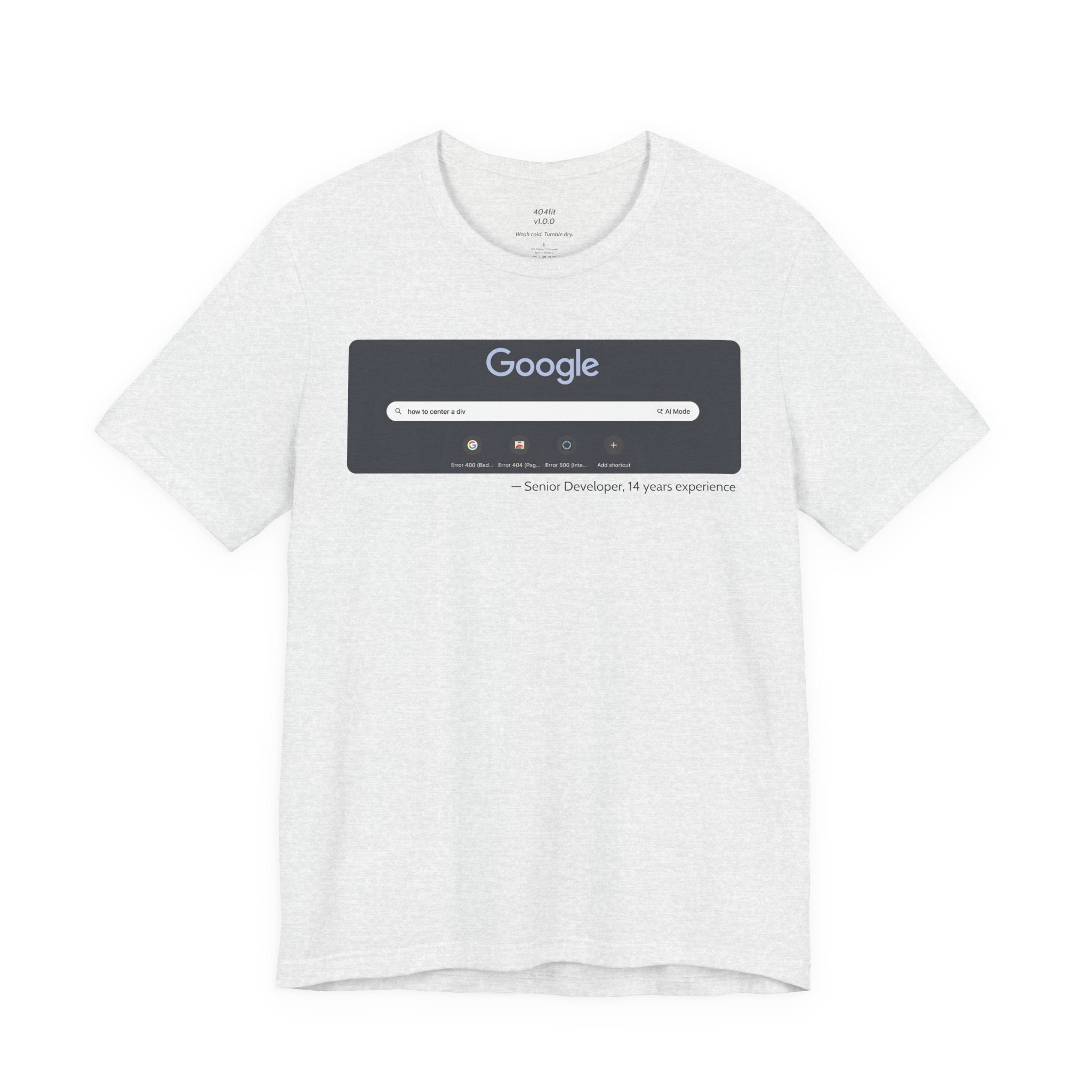 Senior Developer 'How to Center a Div' Tee