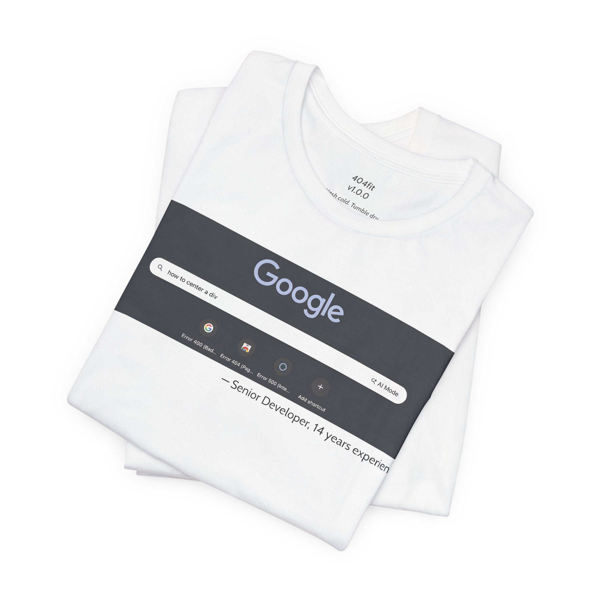 Senior Developer 'How to Center a Div' Tee
