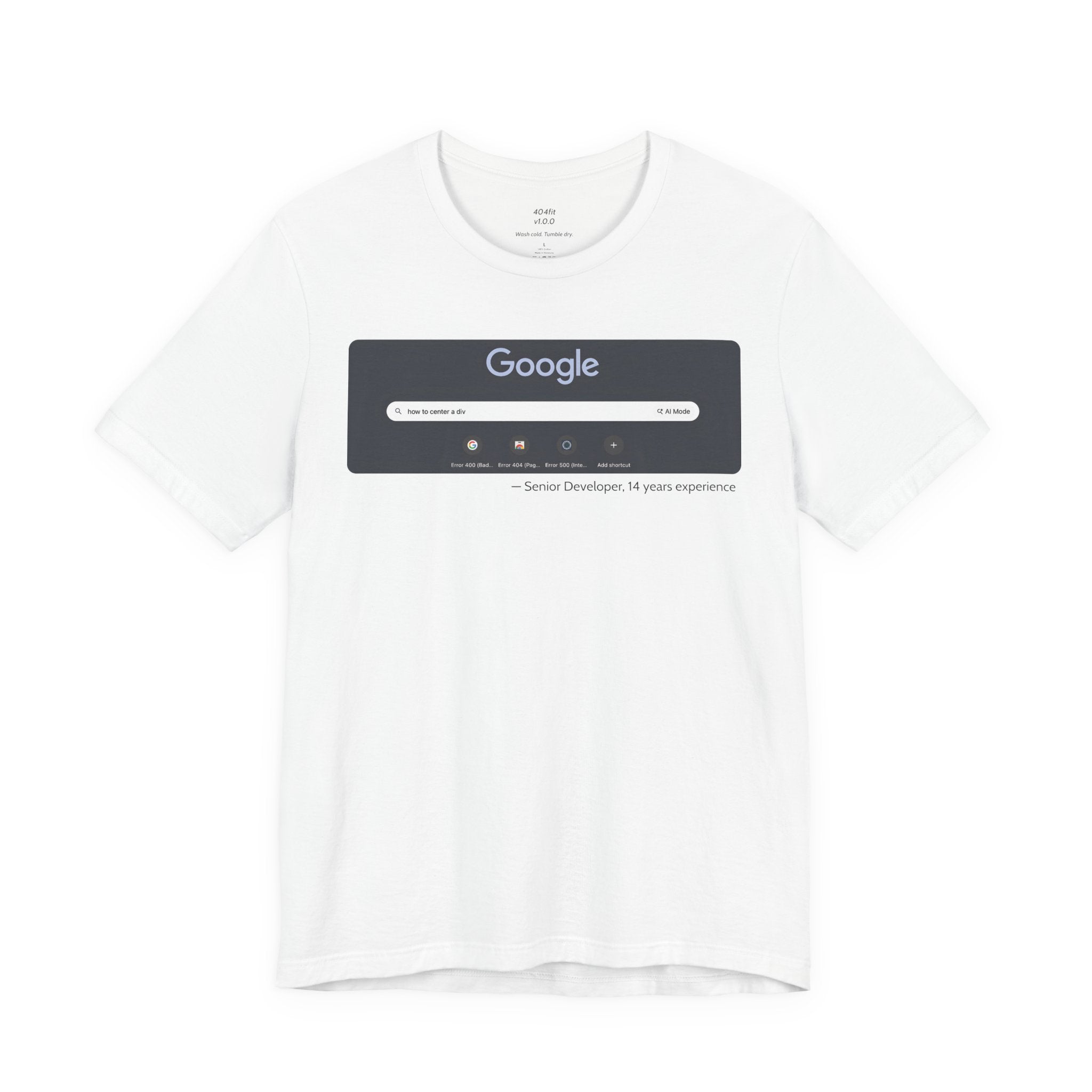 Senior Developer 'How to Center a Div' Tee