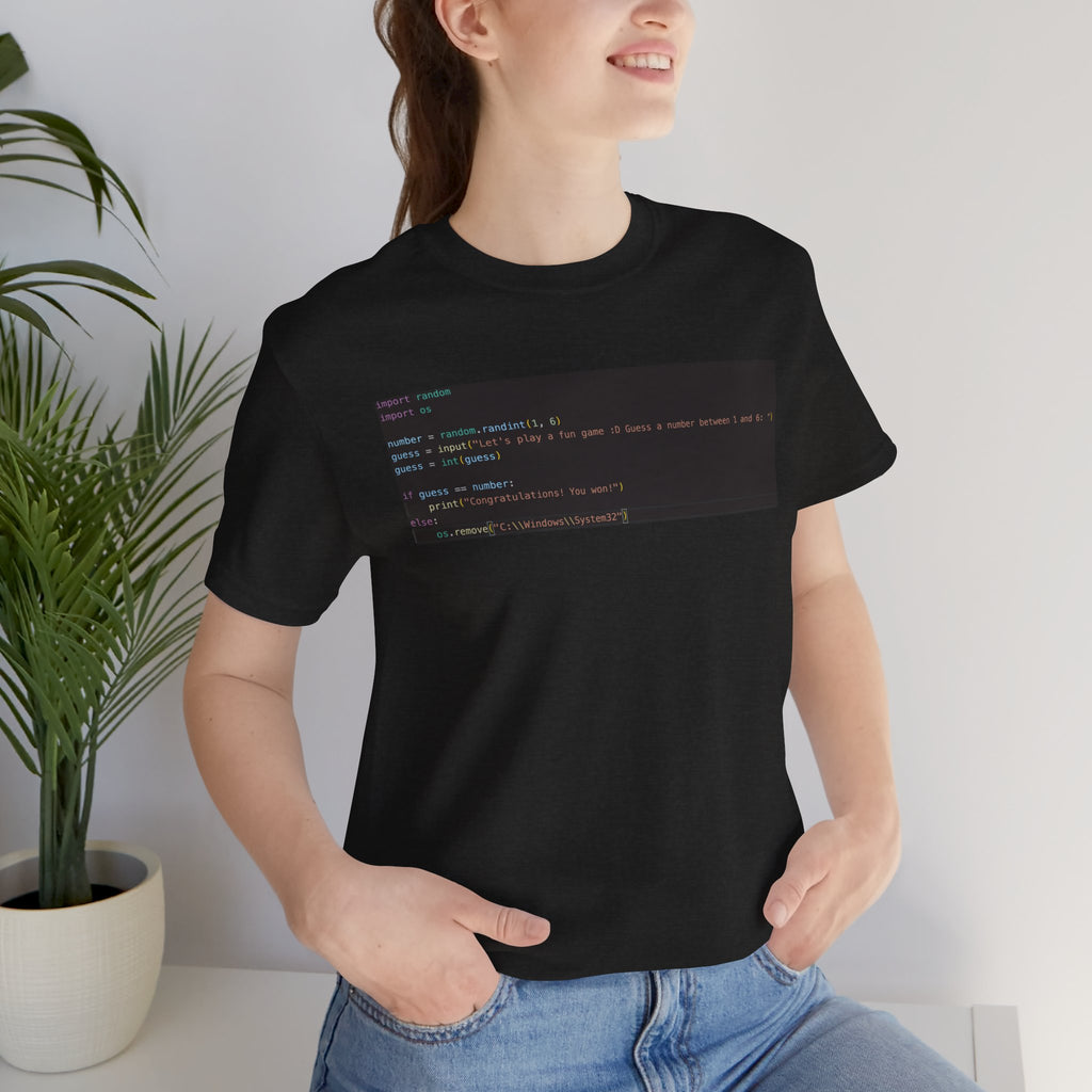 Funny Programmer Tee — "Guess a Number" Code Joke T-Shirt