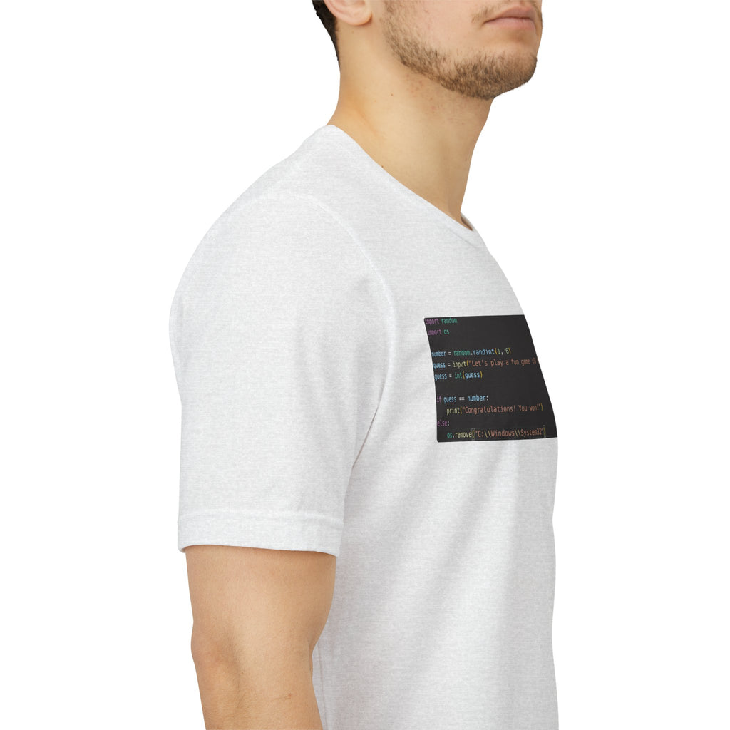 Funny Programmer Tee — "Guess a Number" Code Joke T-Shirt